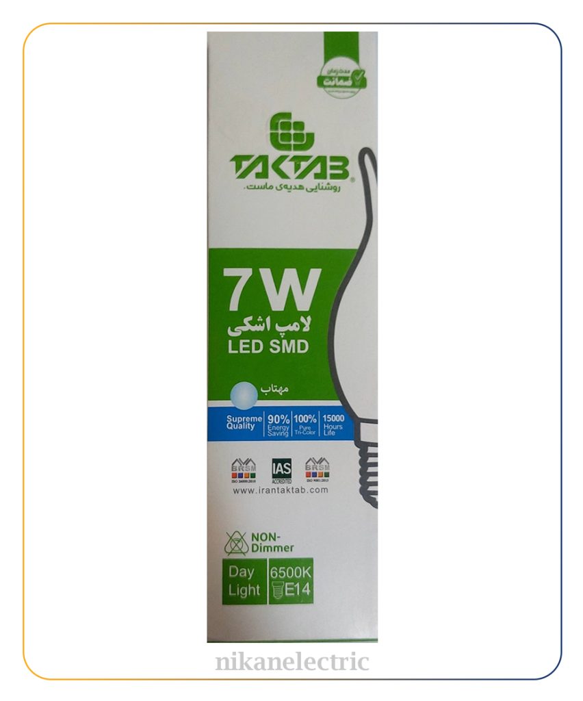 لامپ اشکی ۷وات LED تکتاب